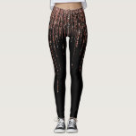 Luxus Black Rose Gold Funkelnd Glitzer Fringe Leggings<br><div class="desc">Dieses glamouröse und luxuriöse Print ist das perfekte Design für die stilvolle und trendige Frau. Es ist mit einem Imitat funkelnd Rose Gold Glitzer Randvorhang mit Imitaten Glitzer Typografie auf einem einfachen schwarzen Hintergrund. Es ist ein elegantes, elegantes, trendiges und modernes Bing-Design mit einem Hollywood-Ambiente! ***WICHTIGE HINWEIS FÜR DESIGN: Für...</div>