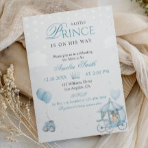 Luxus Blau Kleiner Prinz Echtes Foil Baby Shower 