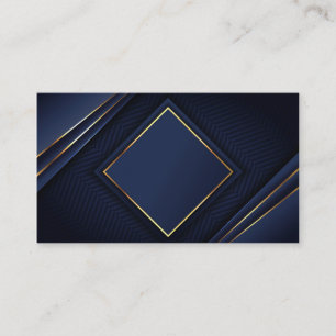 Luxus Blau und Gold Blank Visitenkarte
