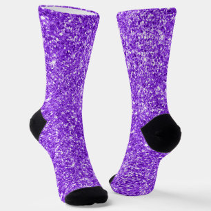 Luxus Blau Violett Lila Glitter Socken