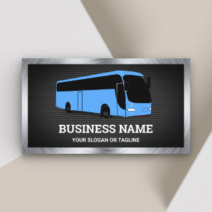 Luxus Blue Bus Sightseeing Touren Reisen Agent Visitenkarte