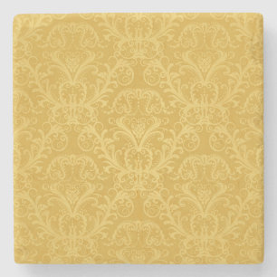 Luxus-Blumentapete in Gold Steinuntersetzer