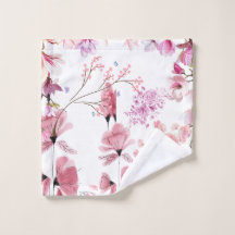 Luxus-Blumenwaschlappen – Elegantes botanisches Bl