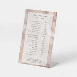 Luxus, Blush-Beige, Blume, Salon Sockelschild