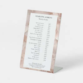 Luxus, Blush-Beige, Blume, Salon Sockelschild