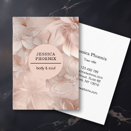 Luxus, Blush-Beige, Circle, Blume, Salon Visitenkarte