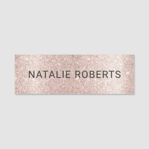 Luxus Blush Rose Gold Glitzer Schönheitssalon Wel Namensschild