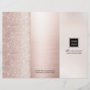 Luxus Blush Rose Gold Schönheitssalon Drei-fach