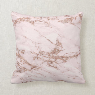 Luxus Blush Rose Rosa Glitzer Marmorgarne Baumwoll Kissen