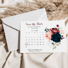 Luxus Boho farbenfroher Blumenkalender Save the Da Save The Date