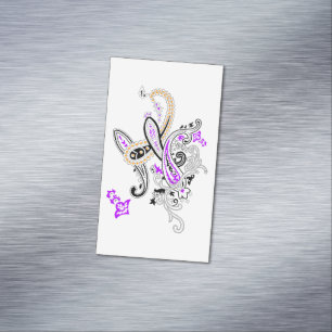 Luxus-Botanik-Notizbuch mit floralem Design Magnetische Visitenkarte