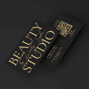 Luxus-Boutique-Branding Schwarze Schönheit Visitenkarte