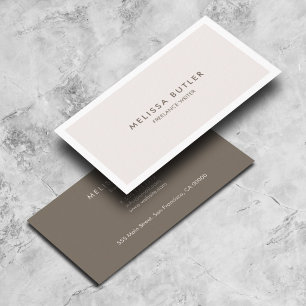 Luxus-Boutique Soft Beige Minimal Visitenkarte