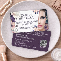 Luxus Braut-Make-up-Artist mit rosa-lila Blumenmus