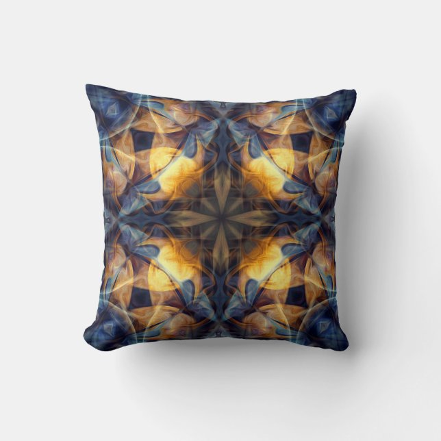 Luxus, buntes Ziermuster, marineblau Kissen (Vorderseite)