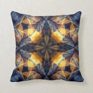 Luxus, buntes Ziermuster, marineblau Kissen