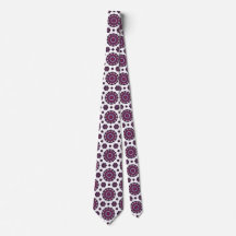 Luxus-Burgund- und Violett-Mandala-Musterkrawatte
