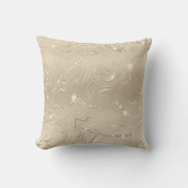 Luxus Champagner Hintergrund Beige Glitzer Kissen
