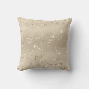 Luxus Champagner Hintergrund Beige Glitzer Kissen