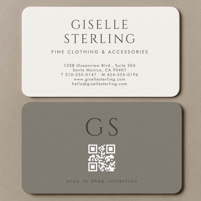 Luxus-Chic-Boutique-Mode-QR-Code Visitenkarte (Von Creator hochgeladen)