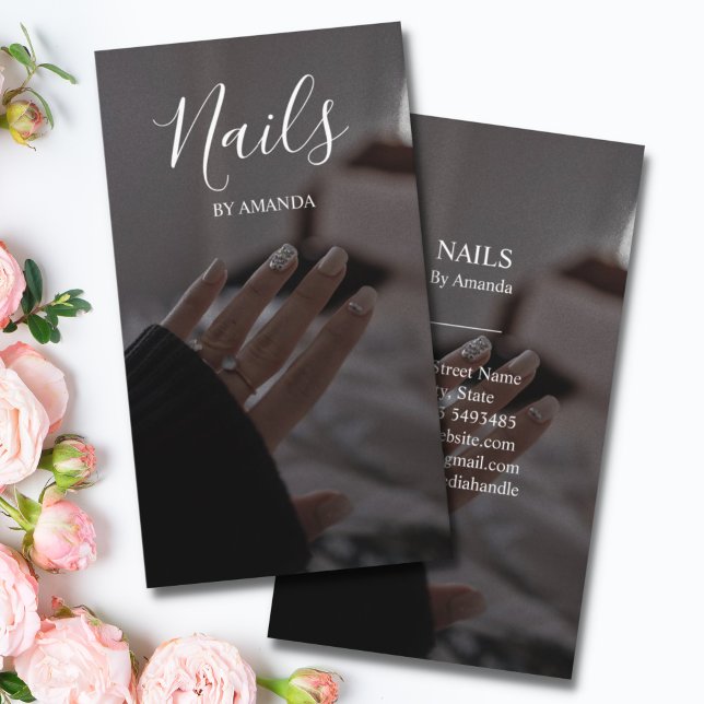 Luxus Chic Nails Salon Manicure Nail Art Beauty Visitenkarte (Von Creator hochgeladen)