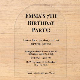 Luxus Clear Acrylic Birthday Party Einladungen