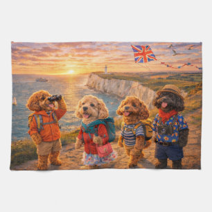 Luxus Cockapoo Britische Küste Geschirrtuch