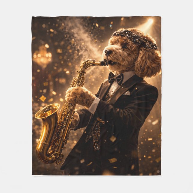Luxus-Cockapoo-Decke | Geschenk für die Inneneinri Fleecedecke (Vorderseite)