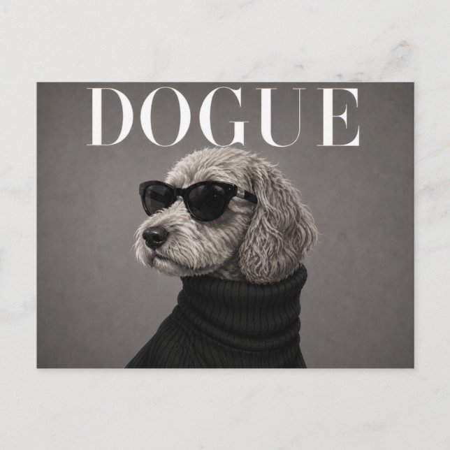 Luxus-Cockapoo-Hundeporträt Postkarte (Vorderseite)