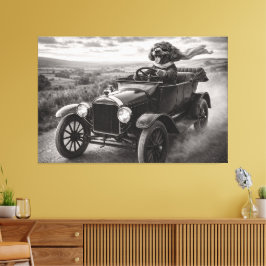 Luxus Cockapoo Wandkunst - Vintage Leinwandkunst Leinwanddruck