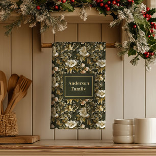 Luxus-Cottagecore-Personalisiertes-Botanisches Han Geschirrtuch