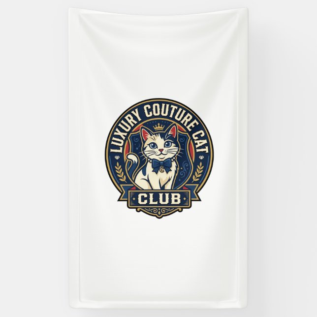 Luxus-Couture-Katze-Katzenmutter-Geschenkidee - Lu Banner (Vertikal)