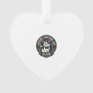Luxus-Couture-Katze-Katzenmutter-Geschenkidee - Lu Ornament