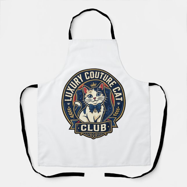 Luxus-Couture-Katze-Katzenmutter-Geschenkidee - Lu Schürze (Vorderseite)