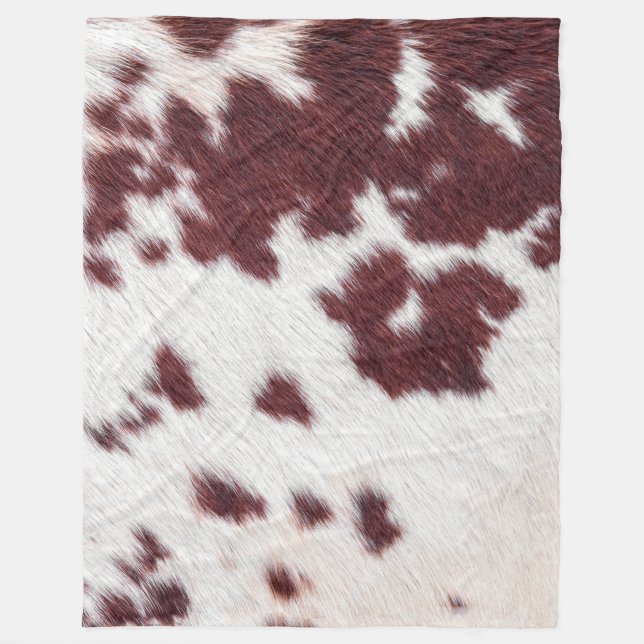  Luxus Cowhide Animal Skin Print  Fleecedecke (Vorderseite)