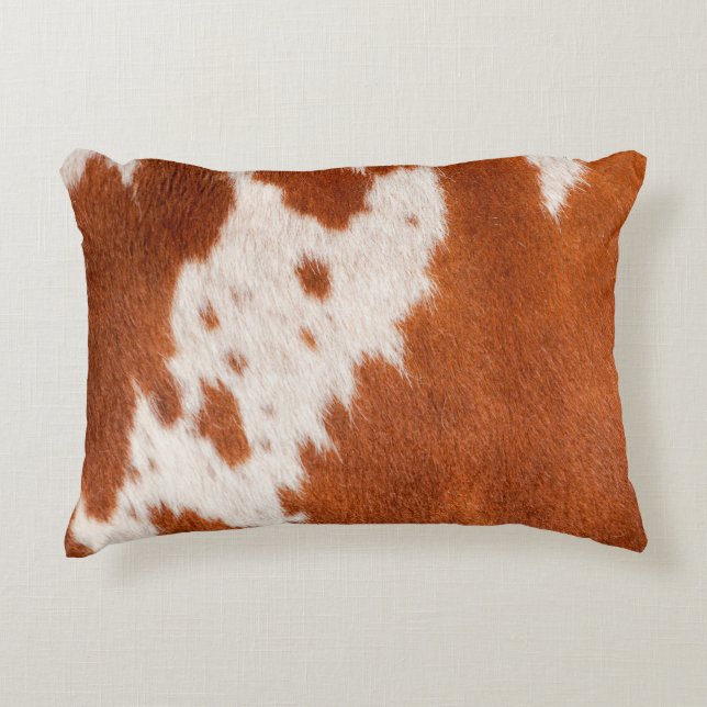 Luxus Cowhide Animal Skin   PrintThrow Kissen (Vorderseite)