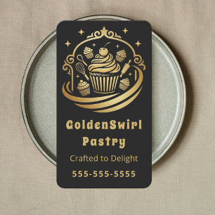 Luxus-Cupcake-Heimbäckerei-Konditor Geschäftskarte Visitenkarte