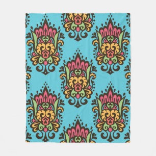 Luxus Damask Blume nahtlos Muster. Floral Vint Fleecedecke