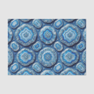 Luxus-Decoupage Ozeanblau + Gold-Achat-Geode Seidenpapier