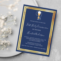Luxus der First Communion Marion Blue Gold Chalice