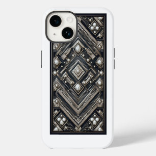 Luxus Diamantschliff Geometrisches Art Deco Muster iPhone 14 Hülle