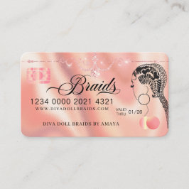Luxus Diamond Foil Fair Braiding Credit Style Bus Visitenkarte