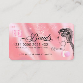 Luxus Diamond Foil Fair Braiding Credit Style Bus Visitenkarte