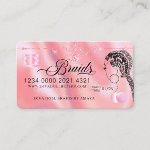 Luxus Diamond Foil Fair Braiding Credit Style Bus Visitenkarte