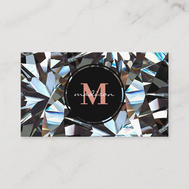Luxus Diamond Jewel Gem Design Visitenkarte (Vorderseite)