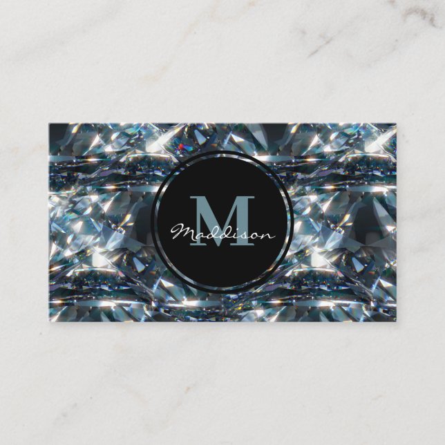 Luxus Diamond Jewel Gem Design Visitenkarte (Vorderseite)