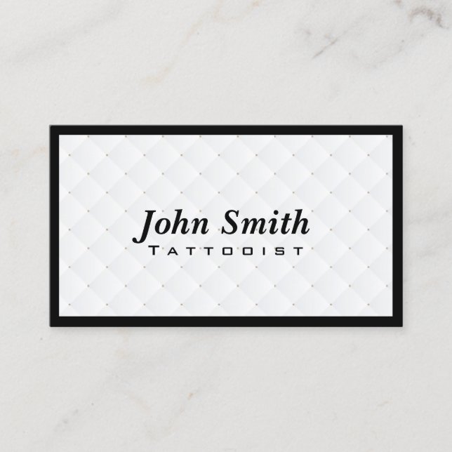 Luxus Diamond Quilt Tattoo Art Business Card Visitenkarte (Vorderseite)