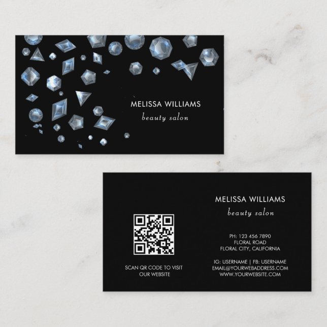 Luxus Diamonds Jeweler Juwelier Store Visitenkarte (Vorne/Hinten)