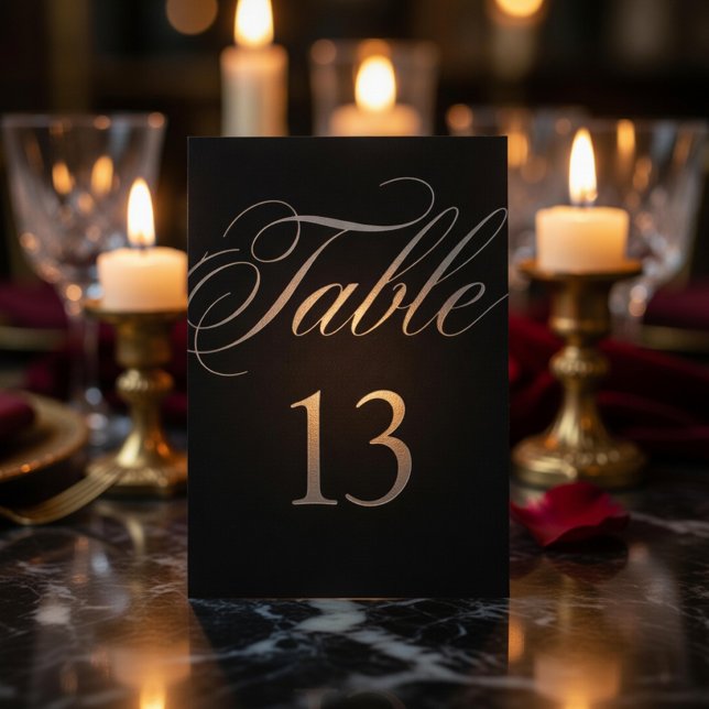 Luxus Dunkle Schieferhochzeit Tischnummer (Von Creator hochgeladen)