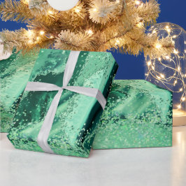 Luxus Edelstein Marmor Grün Glitter Achat Geschenkpapier